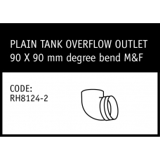 Marley Plain Tank Overflow Outlet - RH8124-2